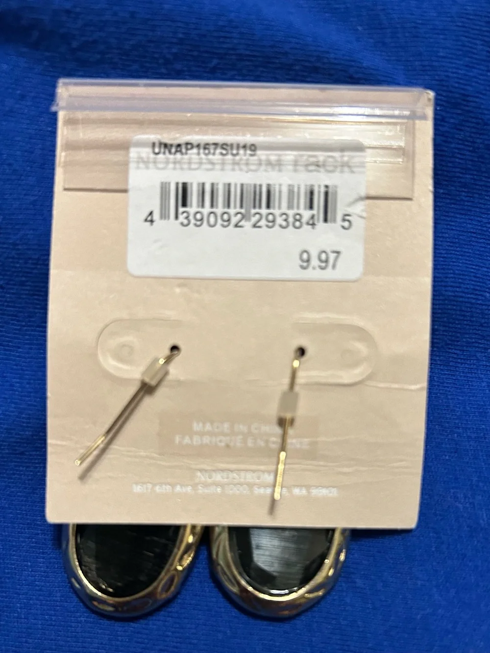 NWT Bundle 4 Pairs Nordstrom Rack 14th & Union Gold and Stone Fashion Earrings